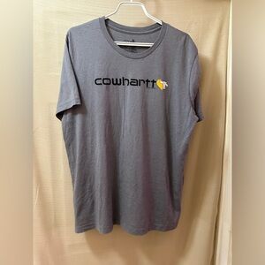 Cowhartt Parody Graphic T-Shirt Prince Edward Island Cow Tee XL